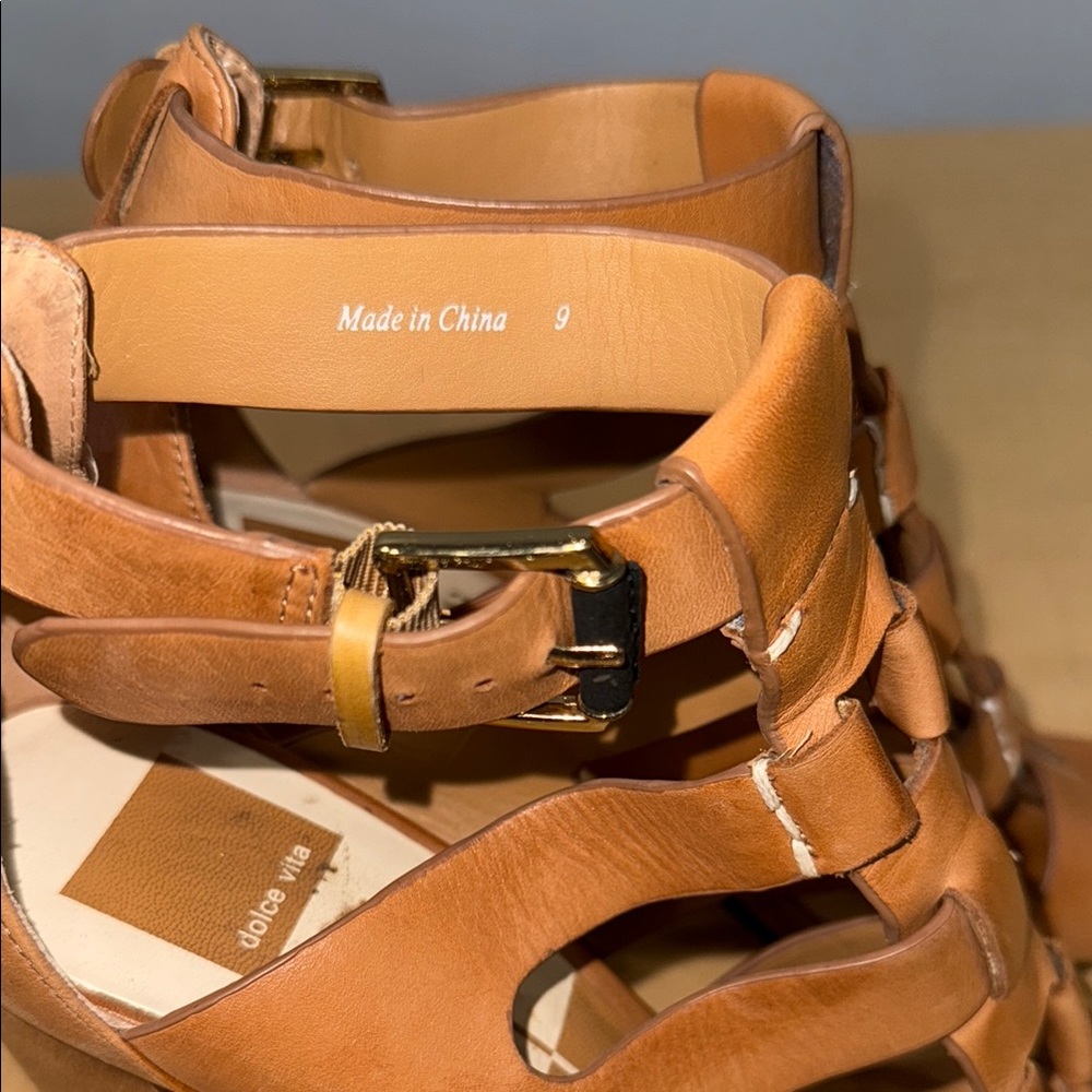 Dolce Vita Tan Strappy Heels - Picture 2 of 5